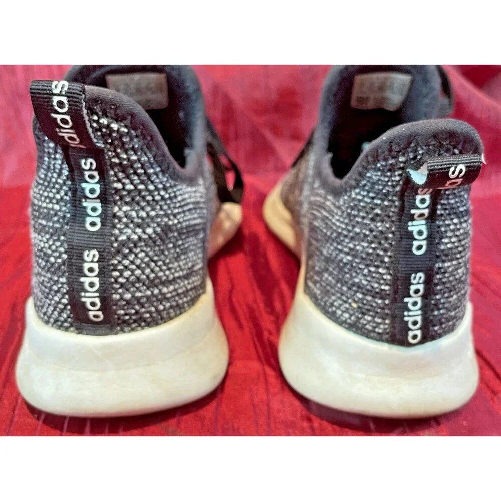 Womens Adidas Cloudfoam Slip on Heather Charcoal Athletic Shoes sz 7